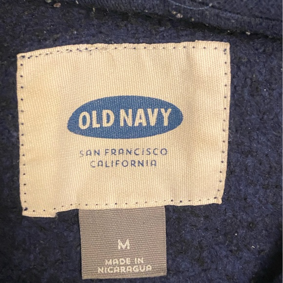 Old navy vintage navy blue sweater/hoodie drawstring - Picture 2 of 2